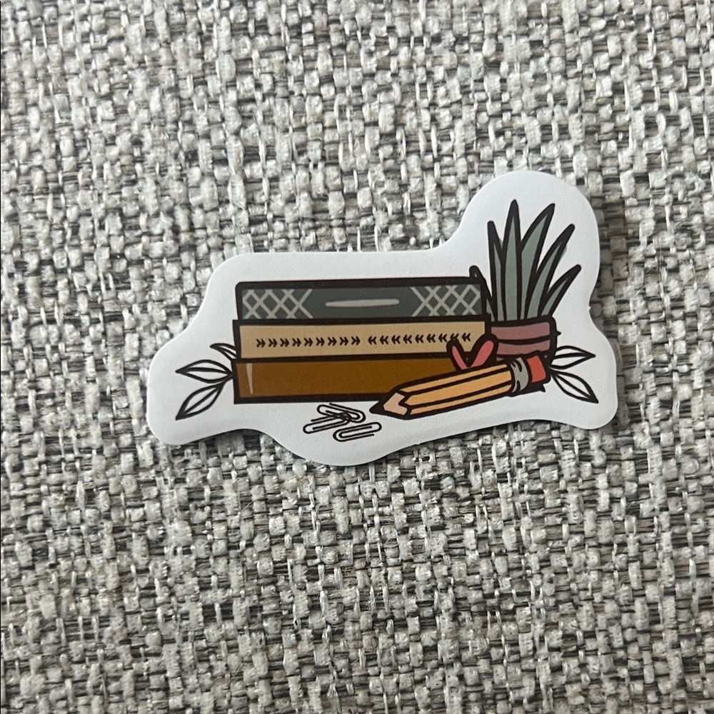4/$10 Decorative Books Sticker
